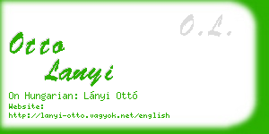 otto lanyi business card