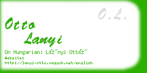 otto lanyi business card